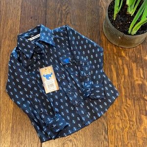 Cutest little cowboy pearl snap shirt